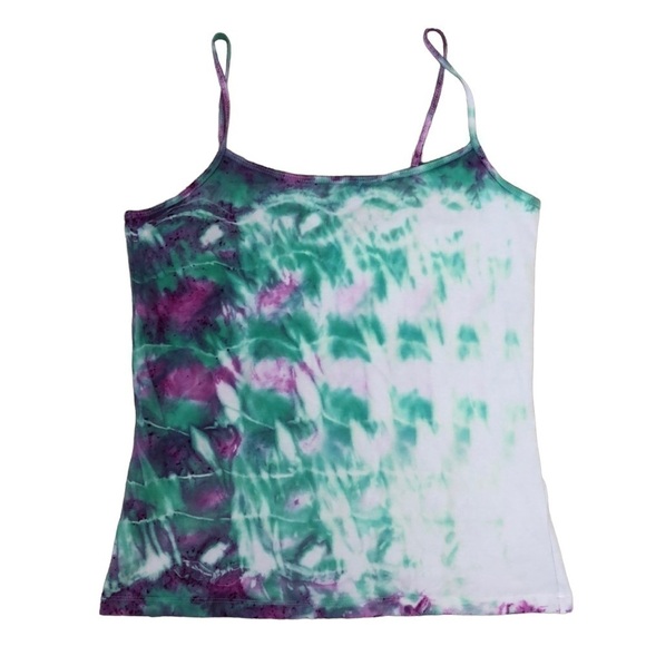 Caslon tank top spaghetti strap tie dye purple med - Picture 1 of 12